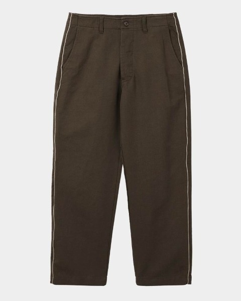 [HOMLY] SIDE LINE TROUSERS (OLIVE BROWN)